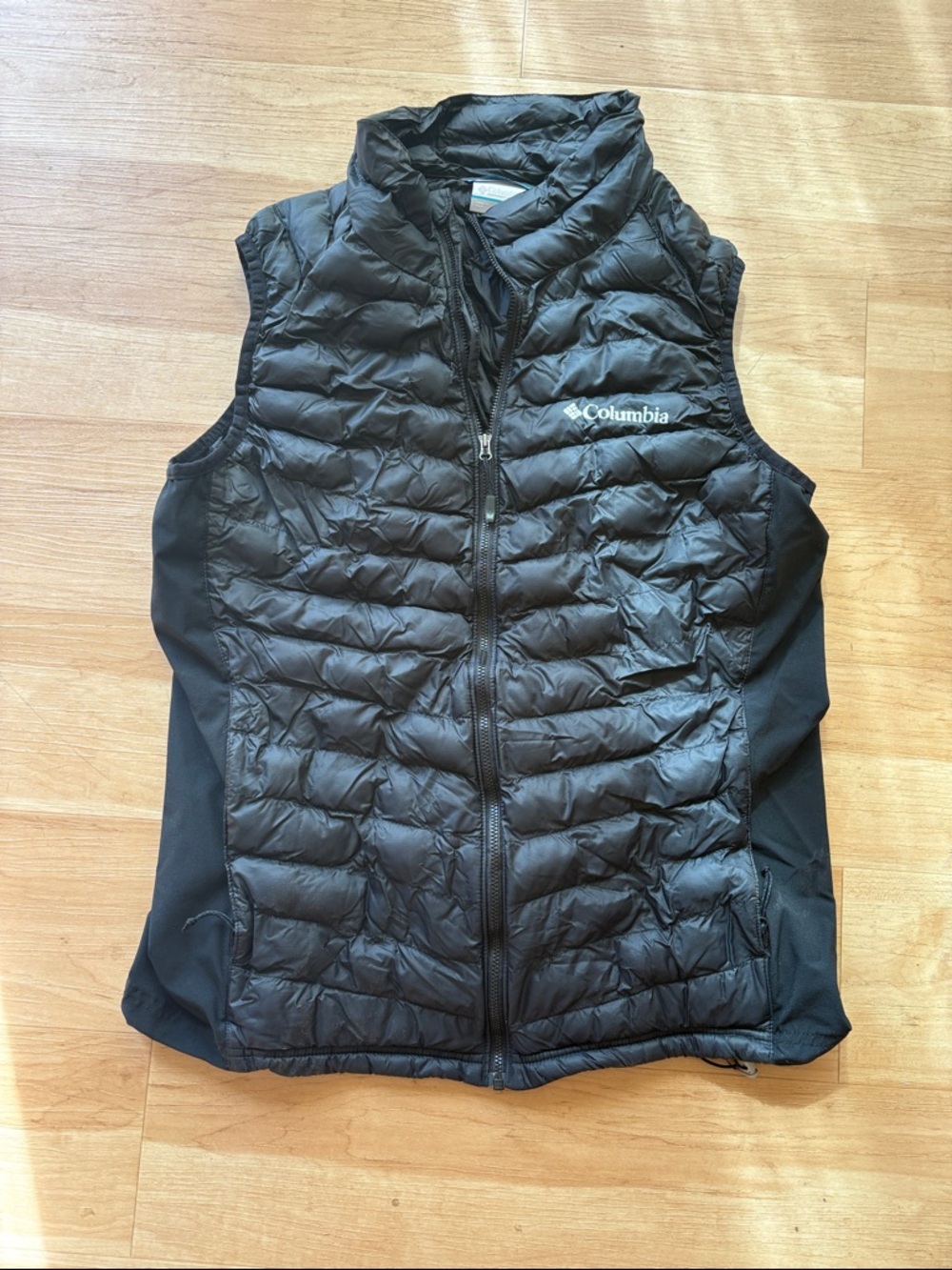 Columbia Black Quilted Down-Style Vest